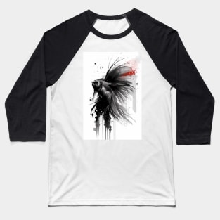 Angel Fish Ink Painting Baseball T-Shirt